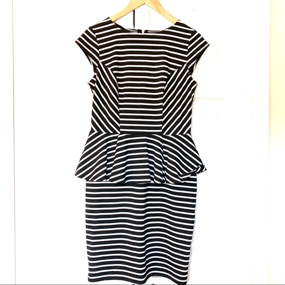Mossimo peplum black and white dress.
